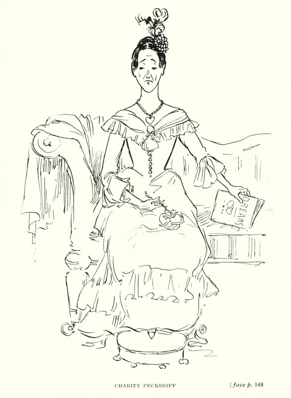 Carácter de Dickens: Charity Pecksniff (litho) de Captain Edward Henry Handley Read