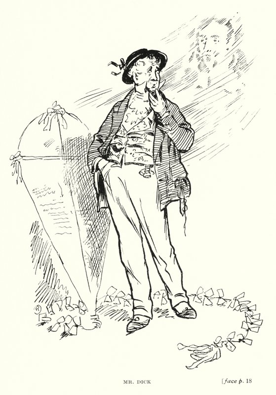 Carácter de Dickens: Sr. Dick (litho) de Captain Edward Henry Handley Read