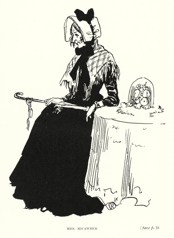 Carácter de Dickens: Sra. Micawber (litho) de Captain Edward Henry Handley Read