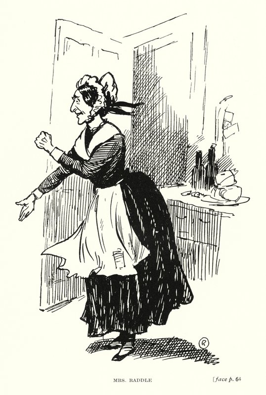 Carácter de Dickens: Sra. Raddle (litho) de Captain Edward Henry Handley Read