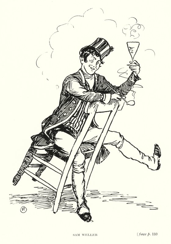 Carácter de Dickens: Sam Weller (litho) de Captain Edward Henry Handley Read