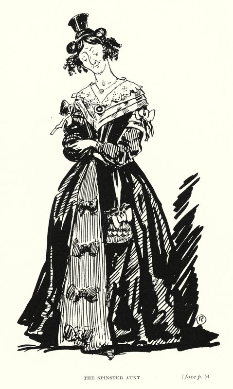Carácter de Dickens: A tia Spinster (litho) de Captain Edward Henry Handley Read