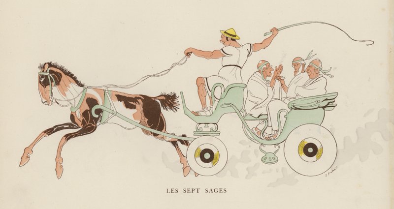 Ilustração para Les Courses Dans L "Antiquite de Caran D" Ache de Caran dAche