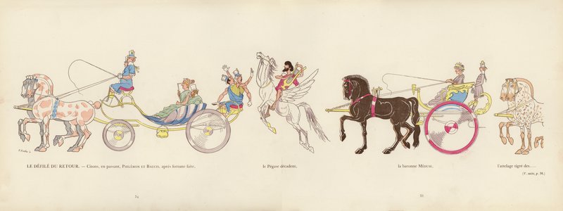 Ilustração para Les Courses Dans L "Antiquite de Caran D" Ache de Caran dAche