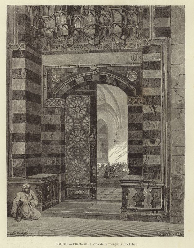 Egito - Portão da Mesquita Al-Azhar de Carl Friedrich Heinrich Werner
