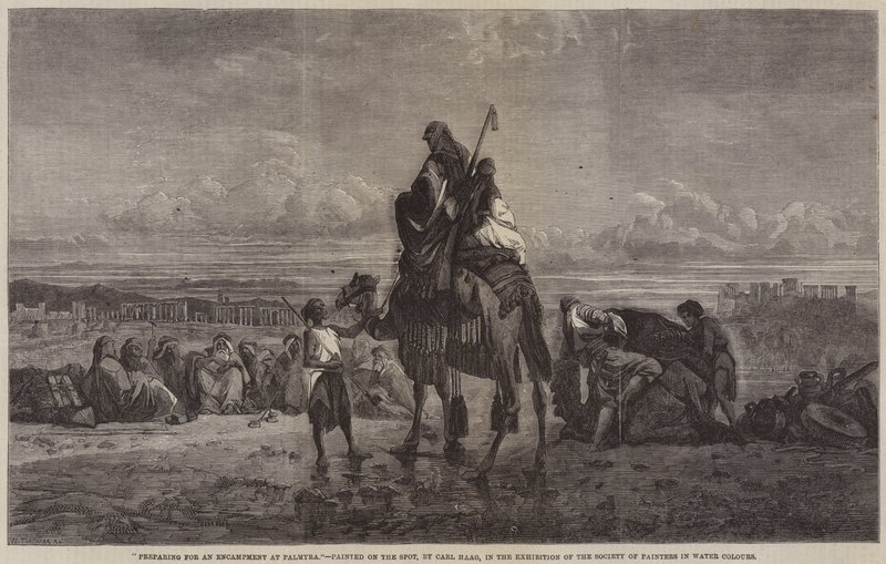 Preparando-se para um acampamento em Palmyra de Carl Haag