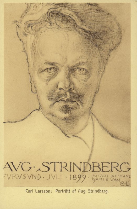 August Strindberg (1849-1912), dramaturgo, romancista, poeta e artista sueco, 1899 de Carl Larsson