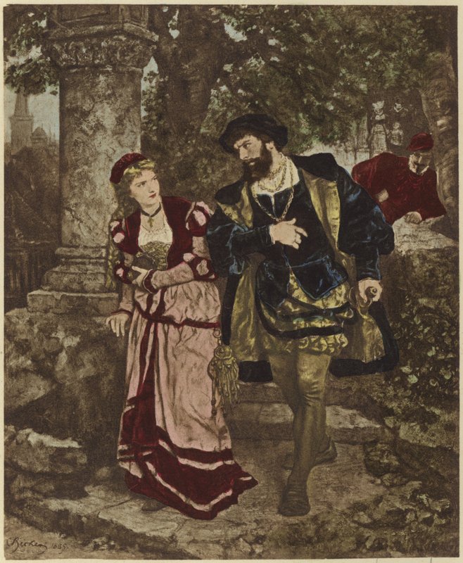 Faust e Margaret de Carl Ludwig Friedrich Becker