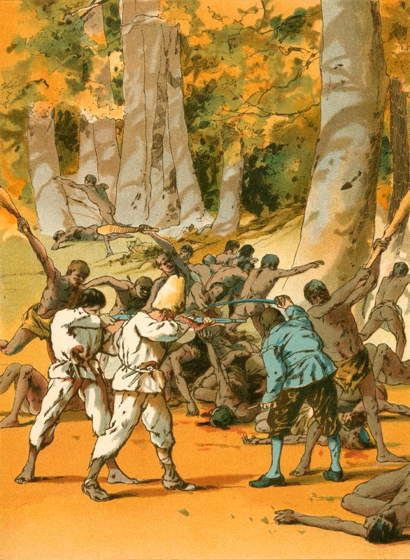 Um conflito sanguinário para Robinson Crusoe de Carl Marr