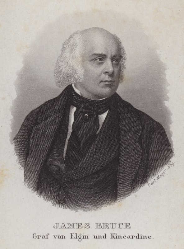 James Bruce, 8º Conde de Elgin, governador colonial britânico e diplomata (gravura) de Carl Mayer