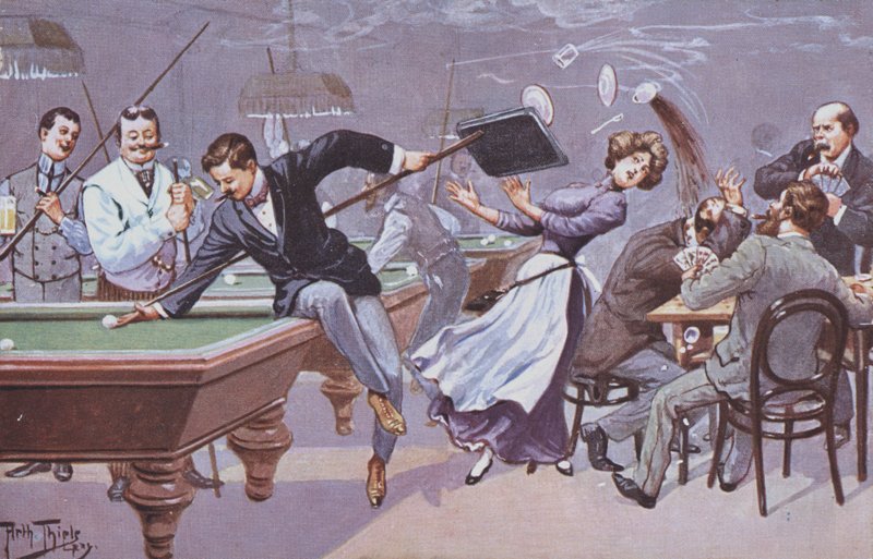 Cena cômica em um salão de bilhar de Carl Robert Arthur Thiele