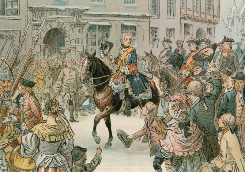 Frederico, o Grande (1712-1786), capturando a cidade de Wroclaw em 1741 de Carl Rohling