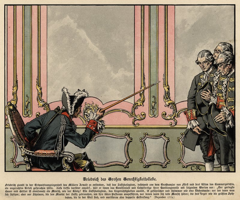 O amor de Frederico, o Grande pela justiça de Carl Röchling