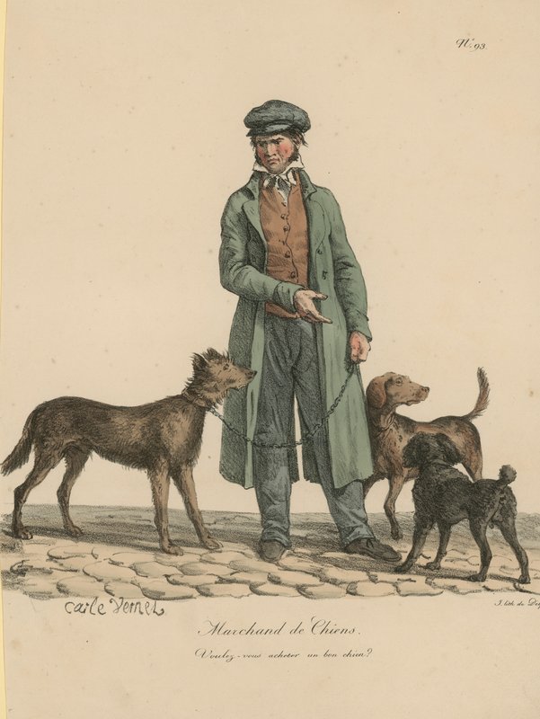 Comerciante de cães de Carle Vernet