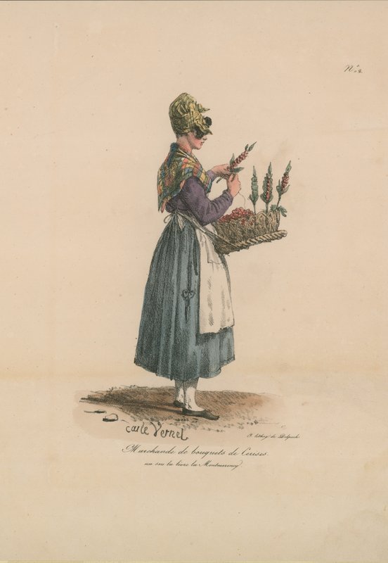 Comerciante de cachos de cerejas de Carle Vernet