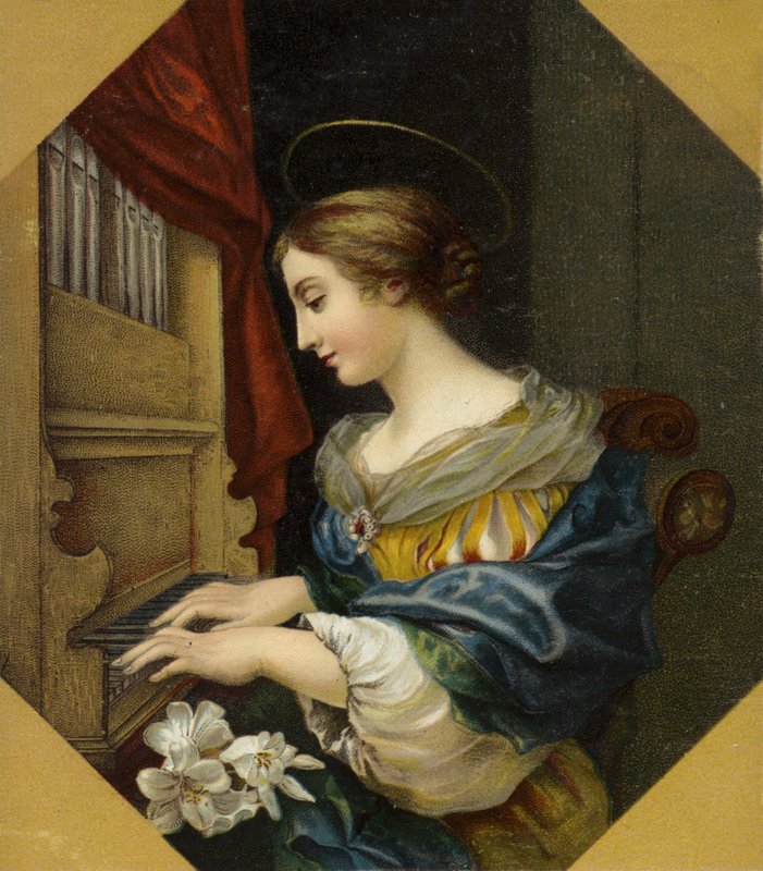 Santa Cecília tocando o órgão de Carlo Dolci