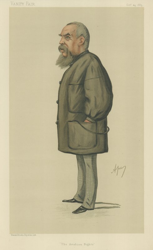 Capitão Sir Richard Francis Burton (cor litho) de Carlo Pellegrini