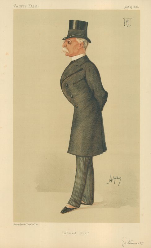 General Sir Donald Martin Stewart, Ahmed Khel, 15 de janeiro de 1887, desenho animado da Vanity Fair de Carlo Pellegrini