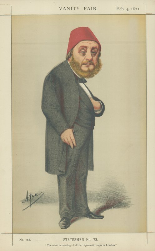 Sua Excelência Musurus Bey (cor litho) de Carlo Pellegrini