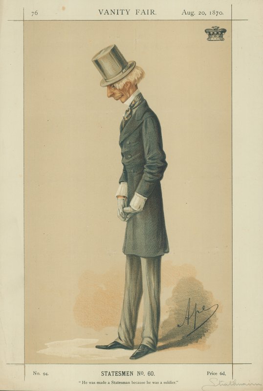 Lord Strathnairn, Ele foi feito um estadista, porque ele era um soldado, 20 de agosto de 1870, cartoon Vanity Fair de Carlo Pellegrini