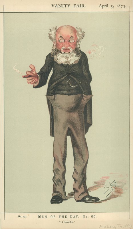 Sr. Anthony Trollope, Um romancista, 5 de abril de 1873, desenho animado da Vanity Fair de Carlo Pellegrini