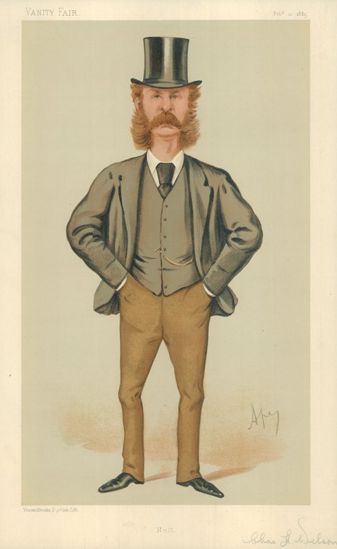 Sr. Charles Henry Wilson, Hull, 21 de fevereiro de 1885, desenho animado da Vanity Fair de Carlo Pellegrini