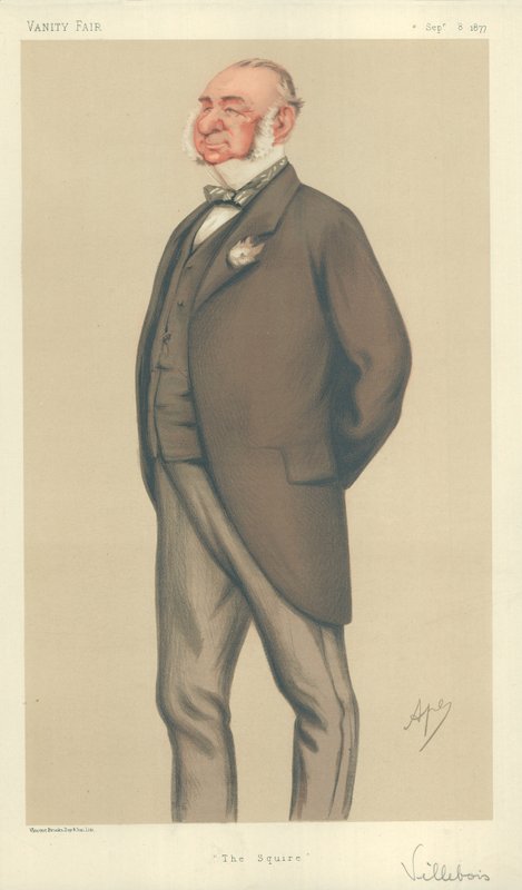 Sr. Henry Villebois, The Squire, 8 de setembro de 1877, desenho animado da Vanity Fair de Carlo Pellegrini