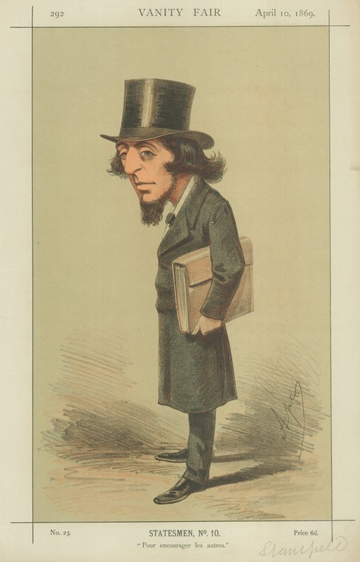 Rt Hon James Stansfeld, Para Incentivar os Outros, 10 de abril de 1869, Vanity Fair Cartoon de Carlo Pellegrini