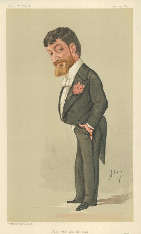 Signor Paolo Tosti, Para sempre e sempre, 14 de novembro de 1885, desenho animado da Vanity Fair de Carlo Pellegrini