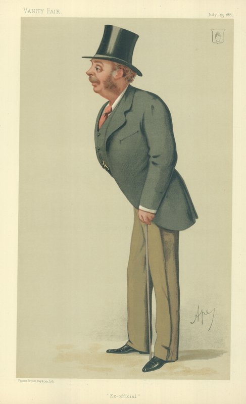 Sir Matthew Ridley, ex-oficial, 23 de julho de 1881, desenho animado da Vanity Fair de Carlo Pellegrini