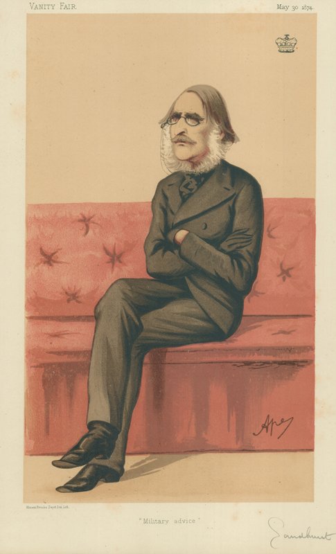 The Right Hon Lord Sandhurst, Conselho Militar, 30 de maio de 1874, desenho animado da Vanity Fair de Carlo Pellegrini