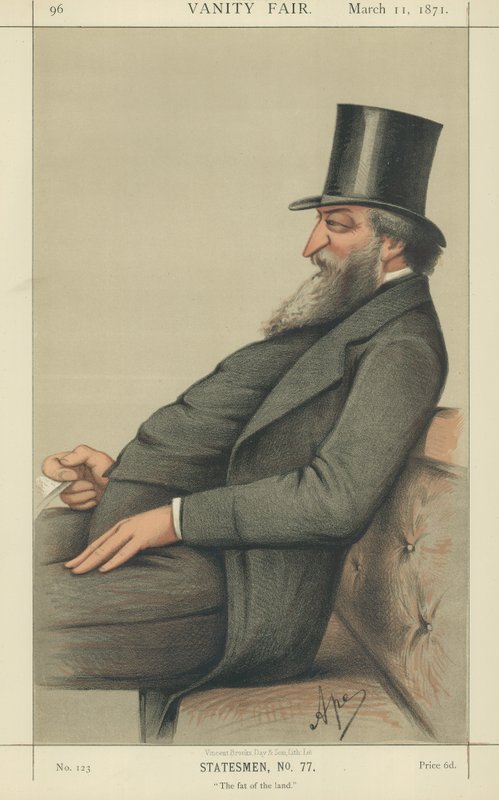 O Honorável George Ward Hunt (cor litho) de Carlo Pellegrini
