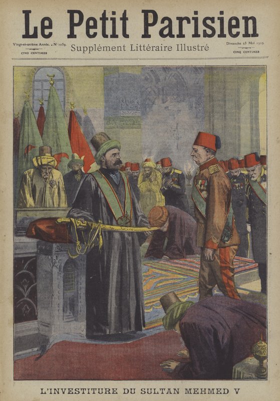 Investidura do sultão Mehmed V do Império Otomano de Carrey