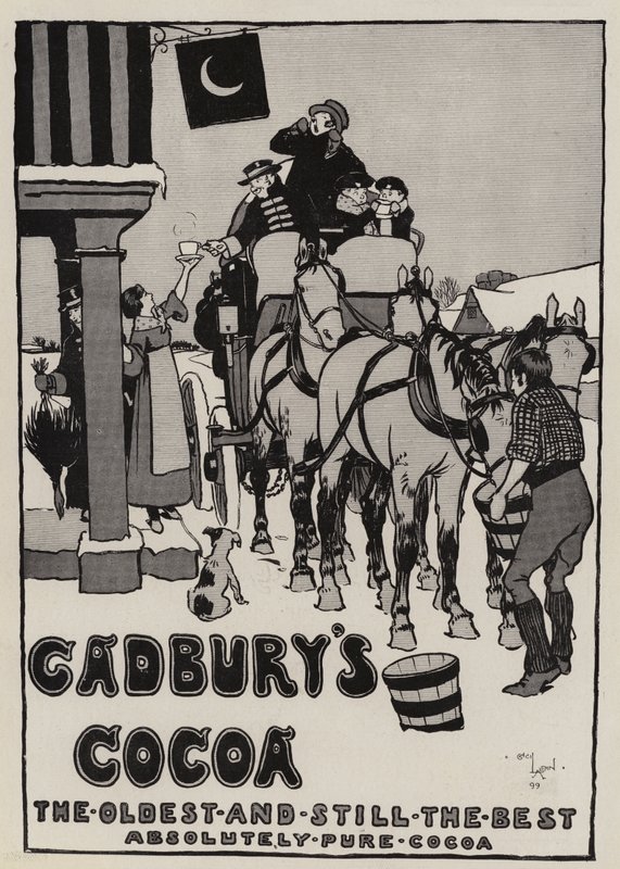 Anúncio, Cacau da Cadbury de Cecil Charles Windsor Aldin