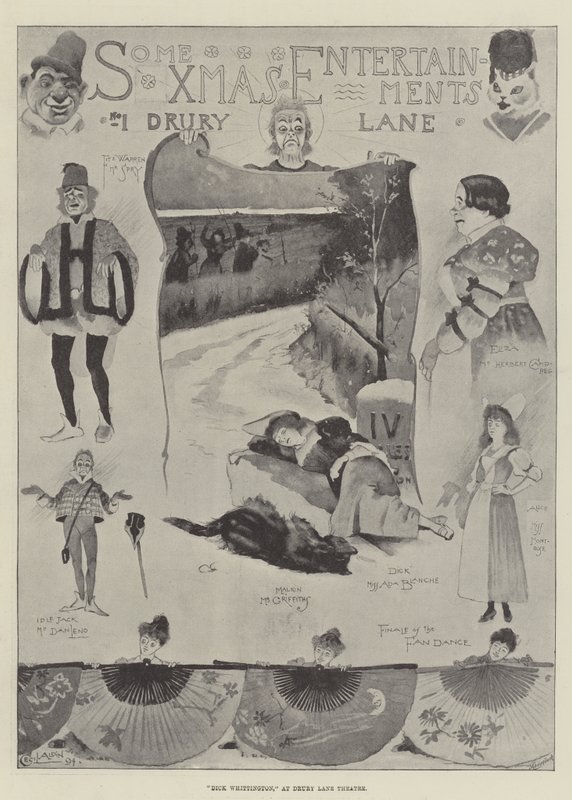 Dick Whittington, no teatro Drury Lane de Cecil Charles Windsor Aldin