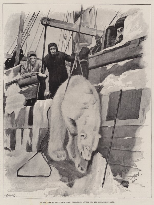 No Caminho para o Pólo Norte, Jantar de Natal para a Festa Exploradora de Cecil Charles Windsor Aldin