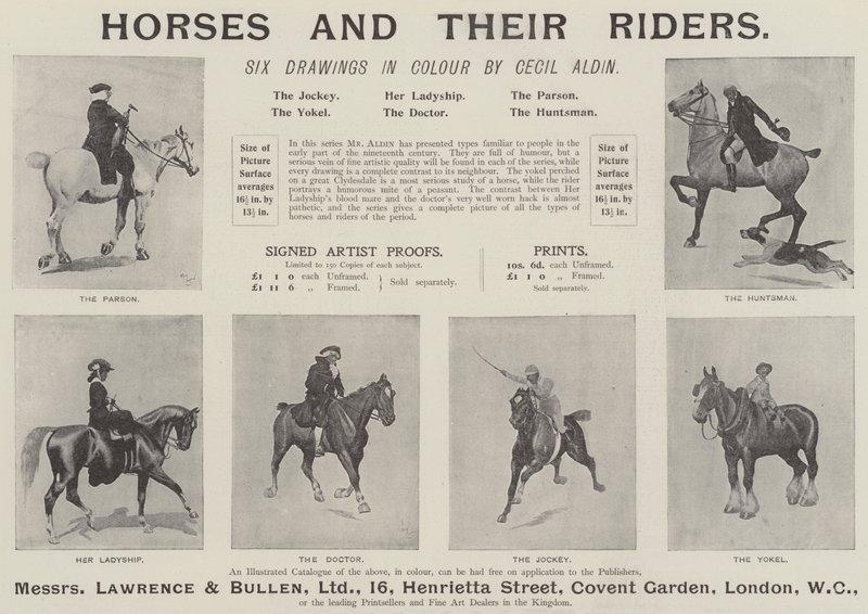 Propaganda, Cavalos e seus Cavaleiros de Cecil Charles Windsor Aldin