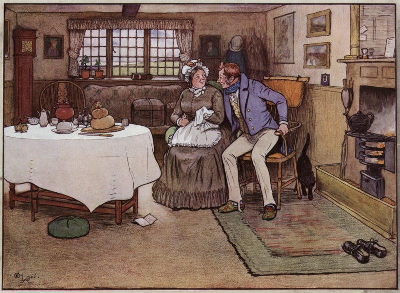 Ilustração para os Documentos Pickwick de Cecil Aldin de Cecil Charles Windsor Aldin
