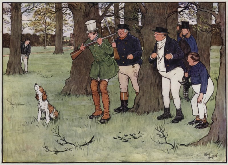 Ilustração para The Pickwick Papers, de Cecil Aldin de Cecil Charles Windsor Aldin