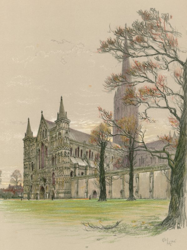 Catedral de Salisbury de Cecil Charles Windsor Aldin