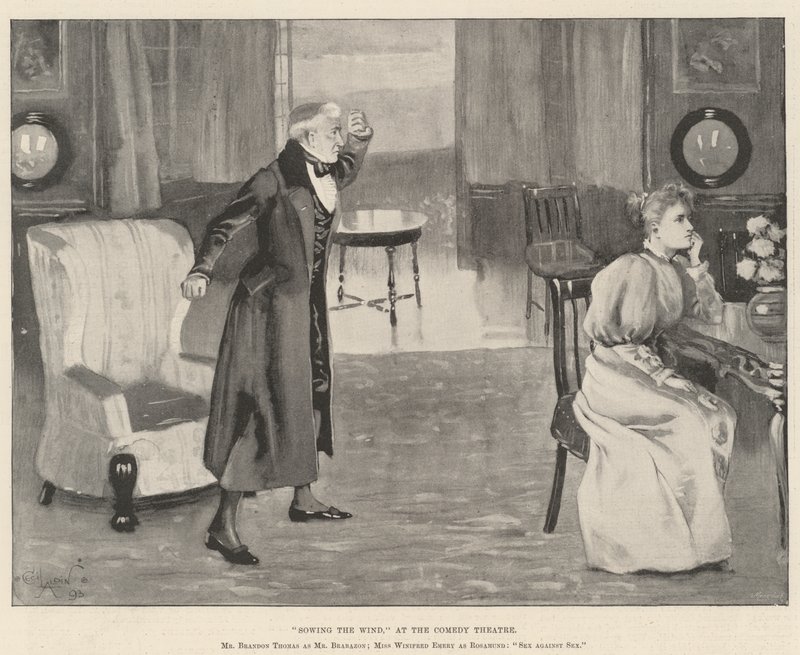 Semeando o vento, no teatro da comédia de Cecil Charles Windsor Aldin