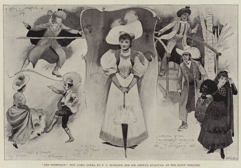 O Chieftain, New Comic Opera pelo FC Burnard e Sir Arthur Sullivan, no Teatro Savoy de Cecil Charles Windsor Aldin