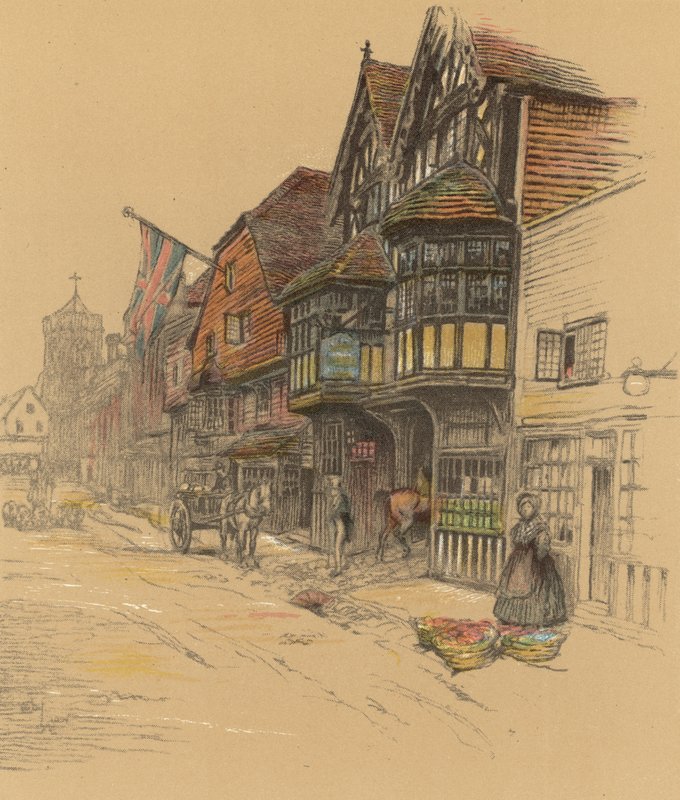 The George Inn, Salisbury de Cecil Charles Windsor Aldin