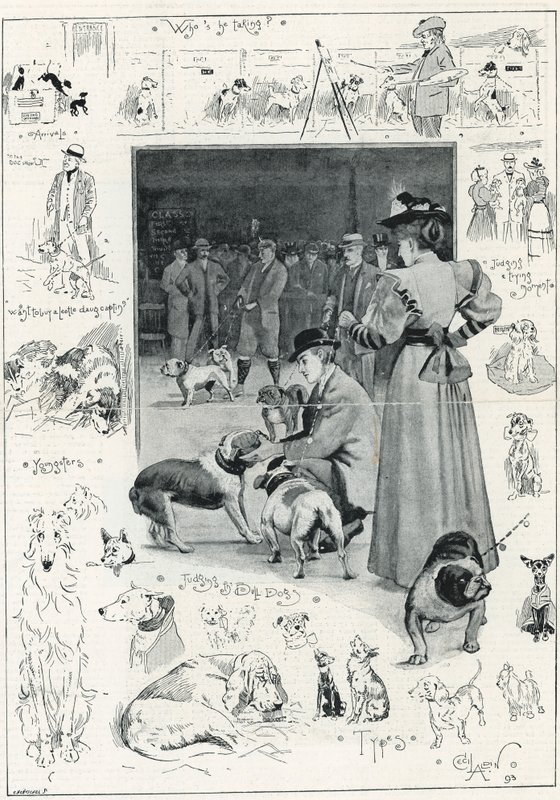 Exposição de cães do Kennel Club no Crystal Palace de Cecil Charles Windsor Aldin