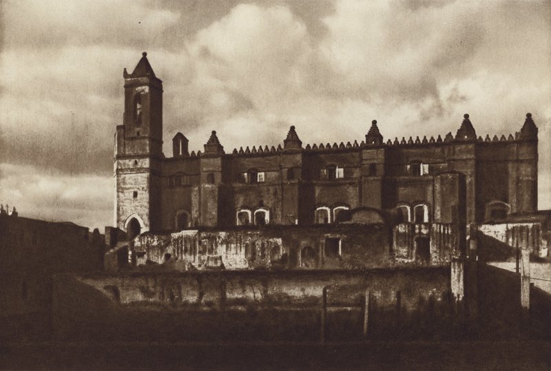 México: Tepeapa, Ruína do Mosteiro (foto a p/b) de Cecile Seler Sachs