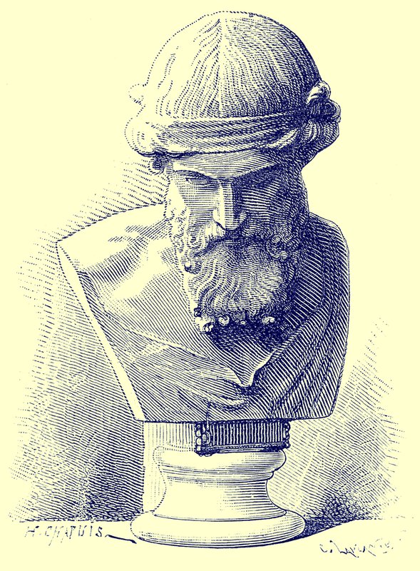Platão, ilustração de "História de Roma" por Victor Duruy, publicado em 1884 (imagem digitalmente aprimorada) de Chapuis