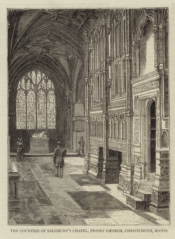 Capela da Condessa de Salisbury, Igreja do Priorado, Christchuch, Hants de Charles A. Cox