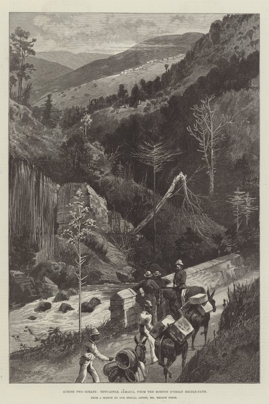 Através de dois oceanos, Newcastle, Jamaica, a partir da Travessia Morton D&39;Orsay de Charles Auguste Loye