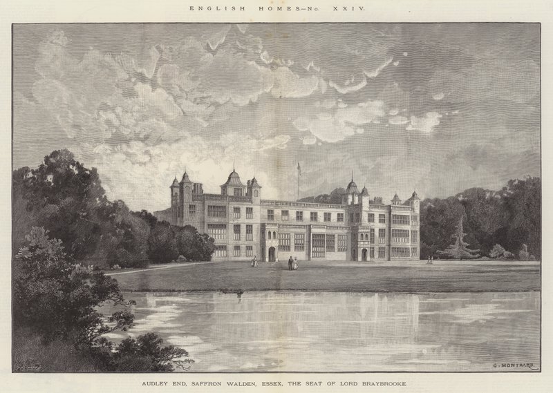 Audley End, Saffron Walden, Essex, a sede do Senhor Braybrooke de Charles Auguste Loye