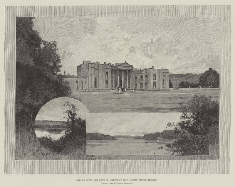 Tribunal do Barão, o Duque de Abercorn&39;s, Condado de Tyrone, Irlanda de Charles Auguste Loye